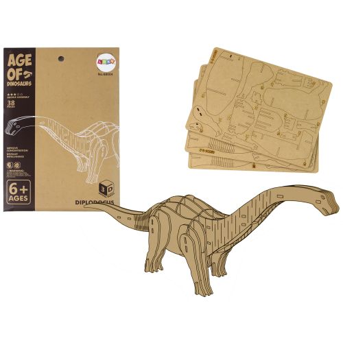 3D drvena slagalica brontosaurus - 38 elemenata slika 1