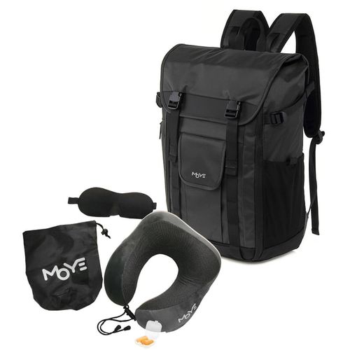 Moye Trailblazer 17.3" Backpack Black O4 + Neck Pillow Grey slika 1