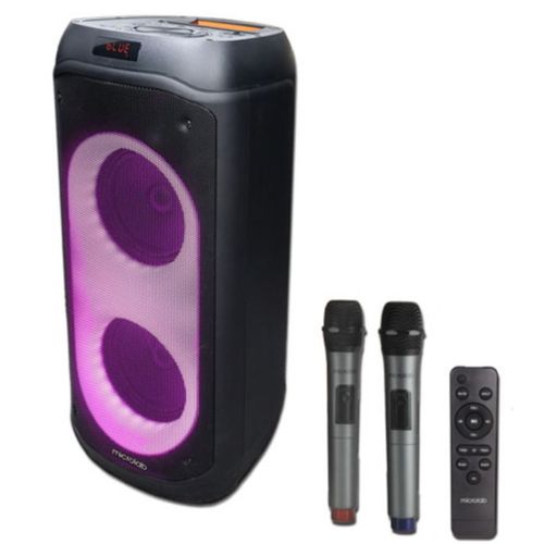 Microlab PT802W karaoke zvucnik 200W, Bluetooth, LED, 11,1V/4400mAh, TWS, Aux, USB, microSD, + Mic*2 slika 3