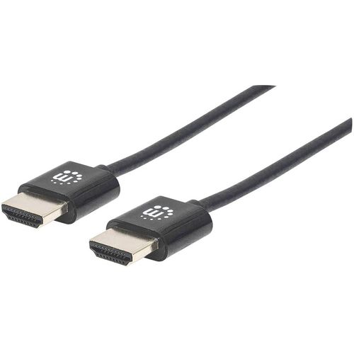 Manhattan HDMI priključni kabel HDMI A utikač, HDMI A utikač 3.00 m crna 394376  HDMI kabel slika 1