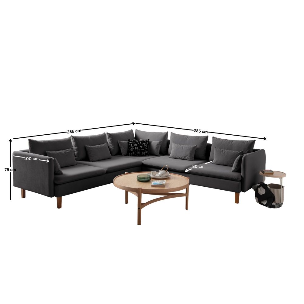 Ugaona Sofa Flexy L - boje: antracit slika 7