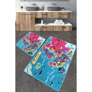 Set kupaonskih prostirki Carta Multicolor (2 komada)