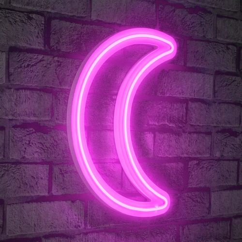 Wallity Ukrasna plastična LED rasvjeta, Crescent - Pink slika 9
