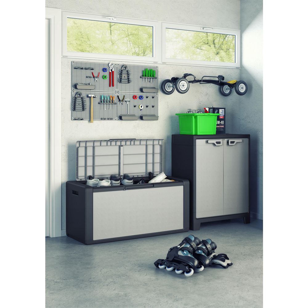 Keter Ormar 80x44x100 sivi niski PVC TITAN slika 3