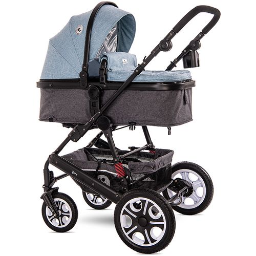 LORELLI LORA LUXE Sky Blue Kolica 3u1: Košara + Autosjedalica + Zimska Navlaka (0mj+) - (do 15kg/96cm) slika 2