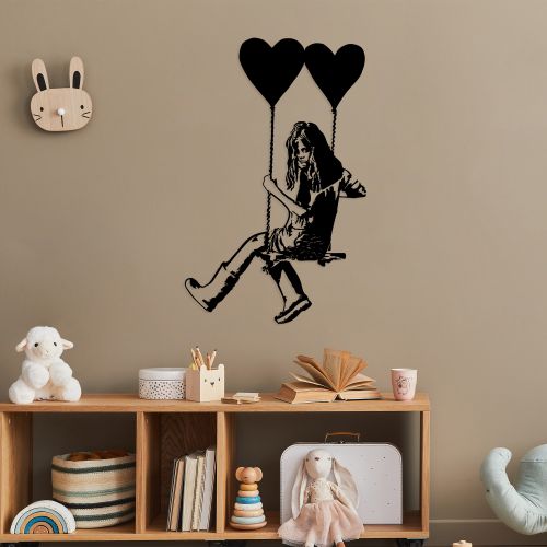 Wallity Metalna zidna dekoracija, Banksy Art slika 1