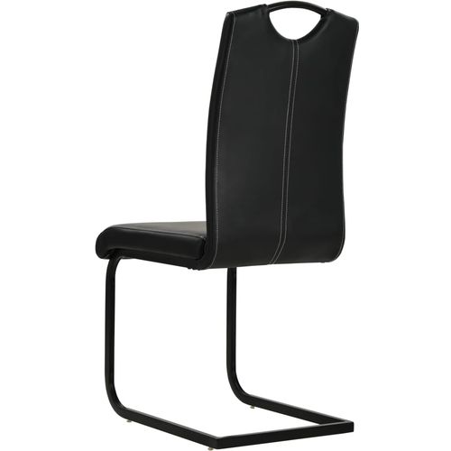 Konzolne blagovaonske stolice od umjetne kože 4 kom crne slika 36