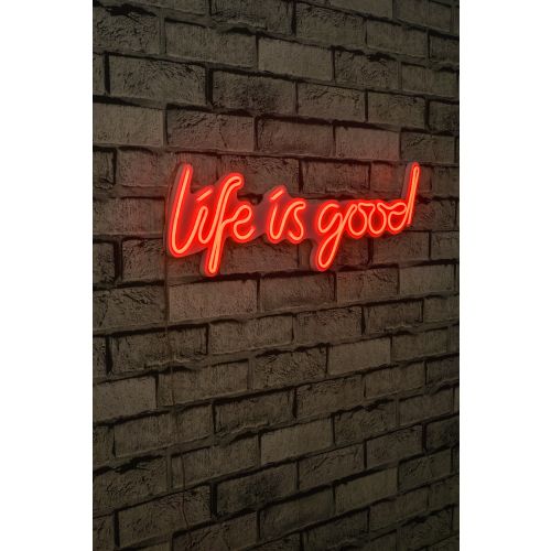 Wallity Ukrasna plastična LED rasvjeta, Life Is Good - Red slika 1