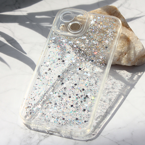 Maska Glitter za iPhone 14 6.1 srebrna slika 1