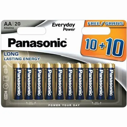 Panasonic baterije LR6EPS/20BW-AA Alkalne Everyday 20 komada slika 1