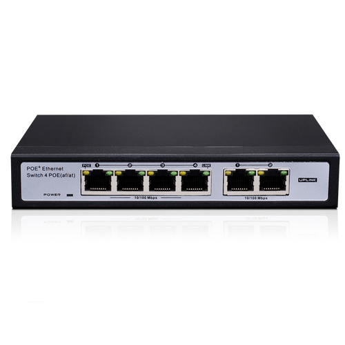 Provision Isr POES-0460C+2I 4-kanalni 10/100Mbps 60w PoE switch+ Uplink 2-port slika 1