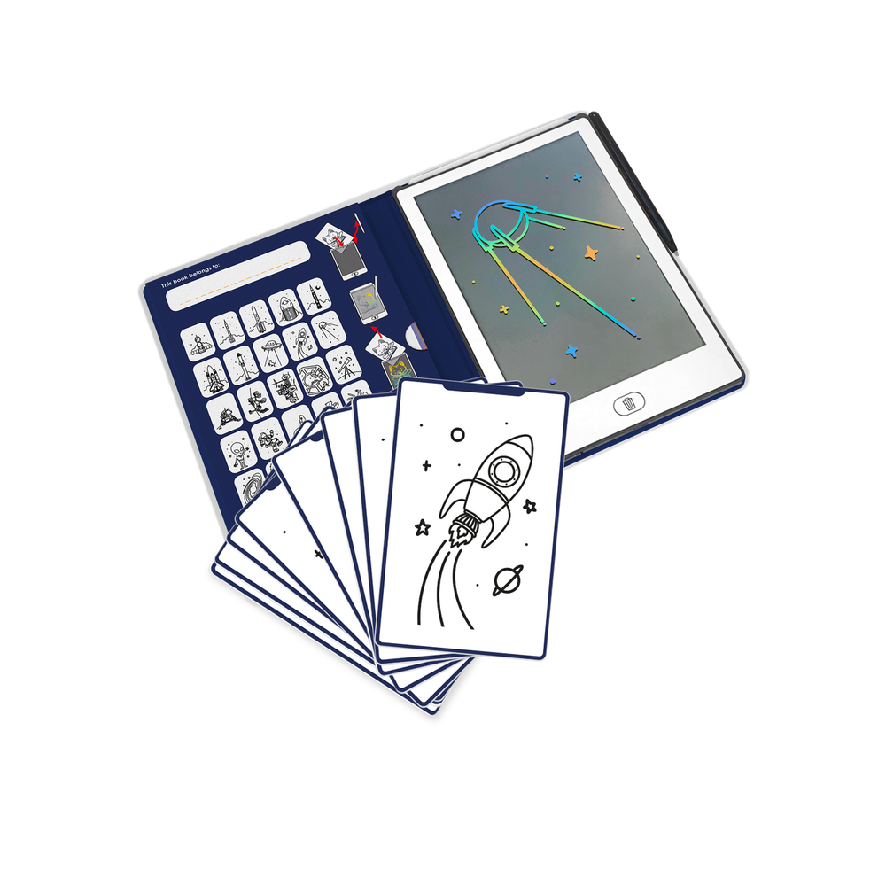 Kidywolf LCD tabla za crtanje sa 30 ilustracija Kidydraw Mini, Galaxie slika 1