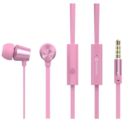 SWISSTEN slušalice + mikrofon, In-ear, metalne, roze/zlatne DYNAMIC YS500 slika 3