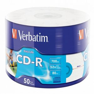 CD-R Verbatim #43794 700MB 52X WW50 Inkjet Printable