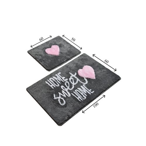 Home Sweet Home - Fume Multicolor Acrylic Bathmat Set (2 Pieces) slika 3