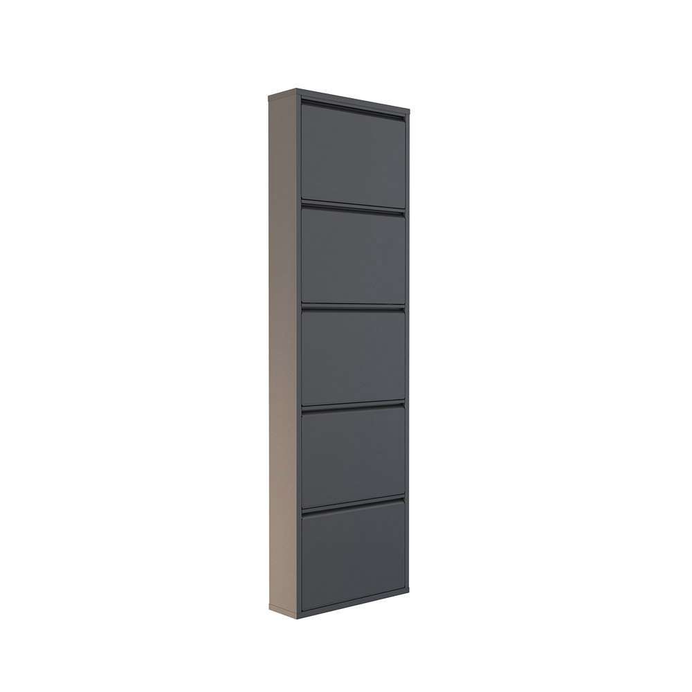 Kabinet za cipele - 5 komada, metalni, antracit boje slika 12