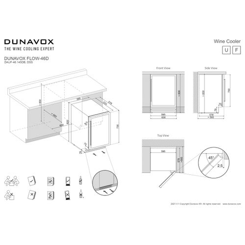 DAUF-46.145DBH DUNAVOX vinska vitrina slika 7