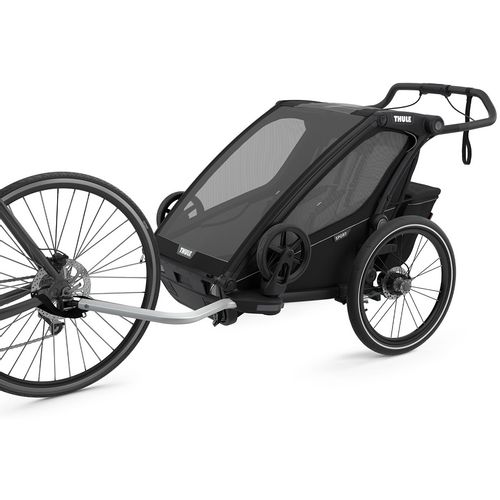 Thule Chariot Sport 2 crna sportska dječja kolica i prikolica za bicikl za dvoje djece (4u1) slika 2