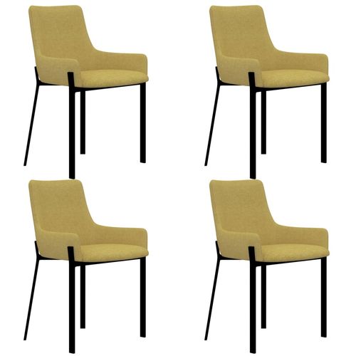 Blagovaonske stolice od tkanine 4 kom žute slika 14