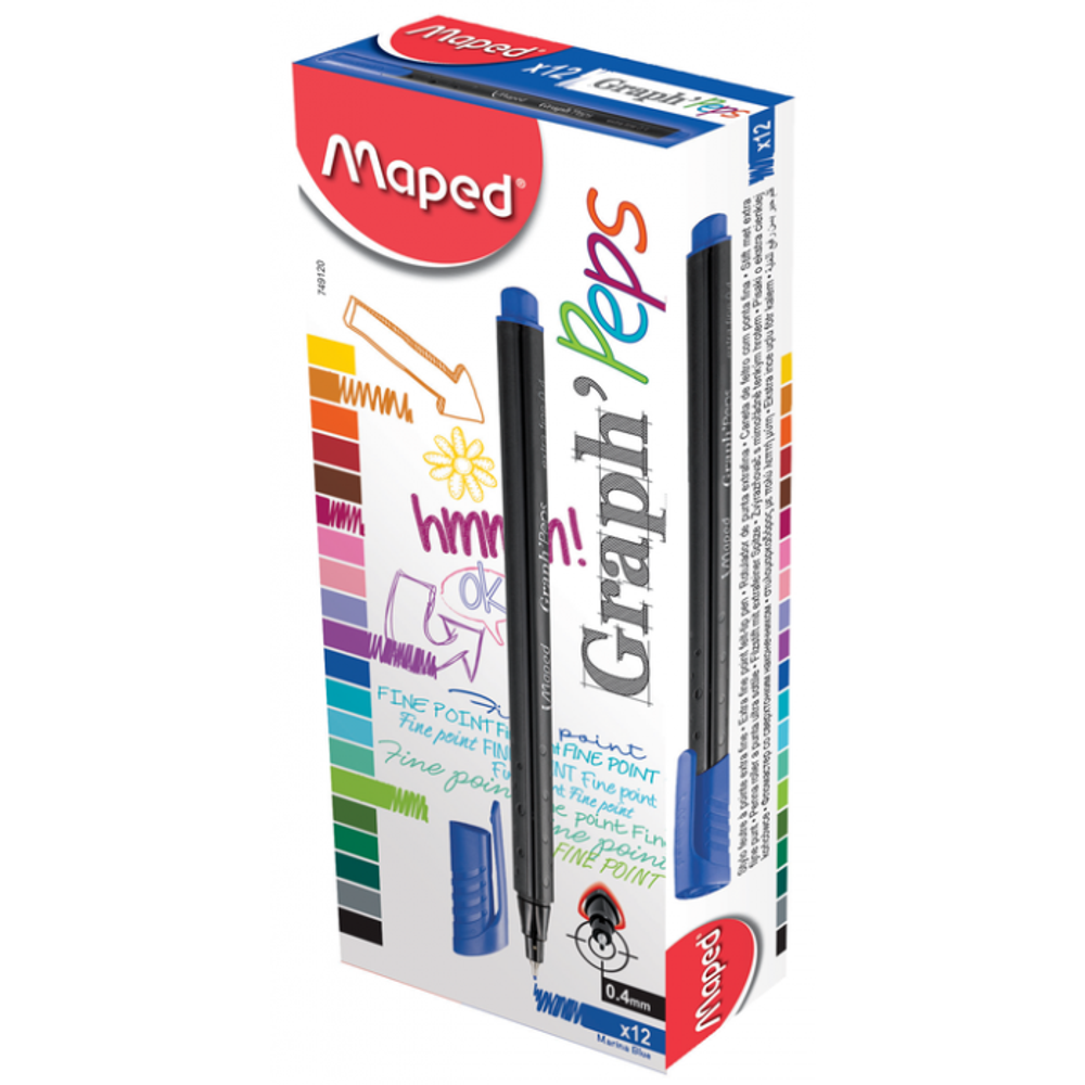 Maped Fineliner 0.4 mm plavi box  slika 2