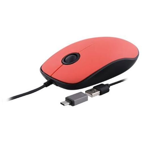 TNB MUSUNSETRD Zični miš + ADAPTER USB-A/USB-C, CRVENI slika 1