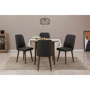 Vina 1053 - Ekstenzibilni Trpezarijski Sto i Set Stolica (5 Komada)