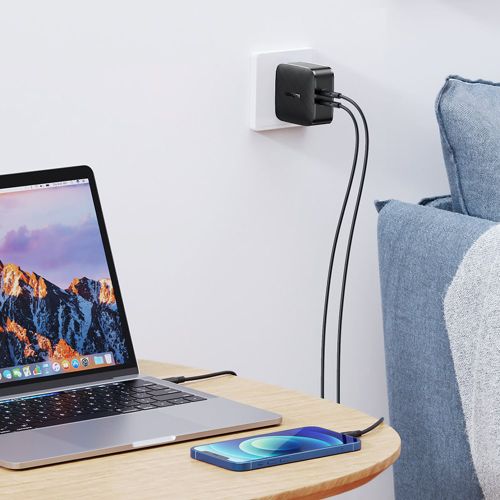 Ugreen - Zidni punjač (70867) - 2x USB-C, PD, GaN 66W, 3.3A - crni slika 4