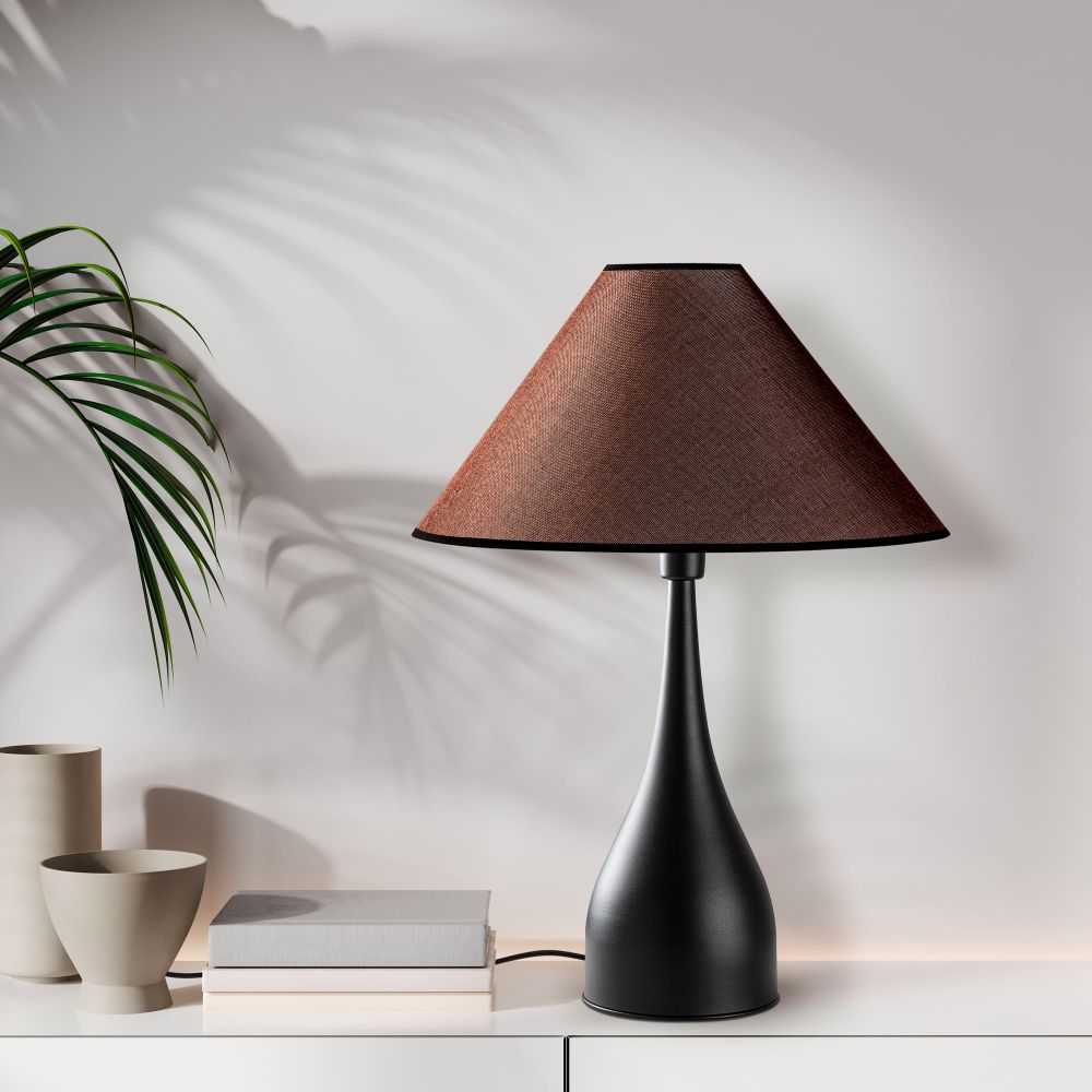 Luna - Crno-Smeđa Stolna Lampa 15267 slika 1