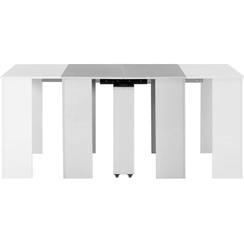 Produživi blagovaonski stol visoki sjaj bijeli 175 x 90 x 75 cm slika 4