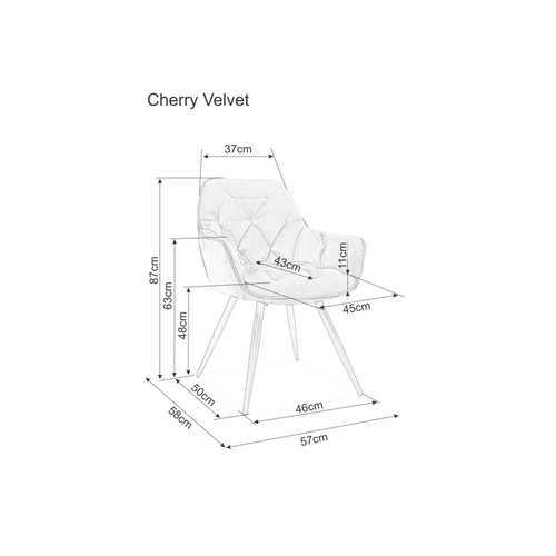 Stolica Cherry-crvena slika 2