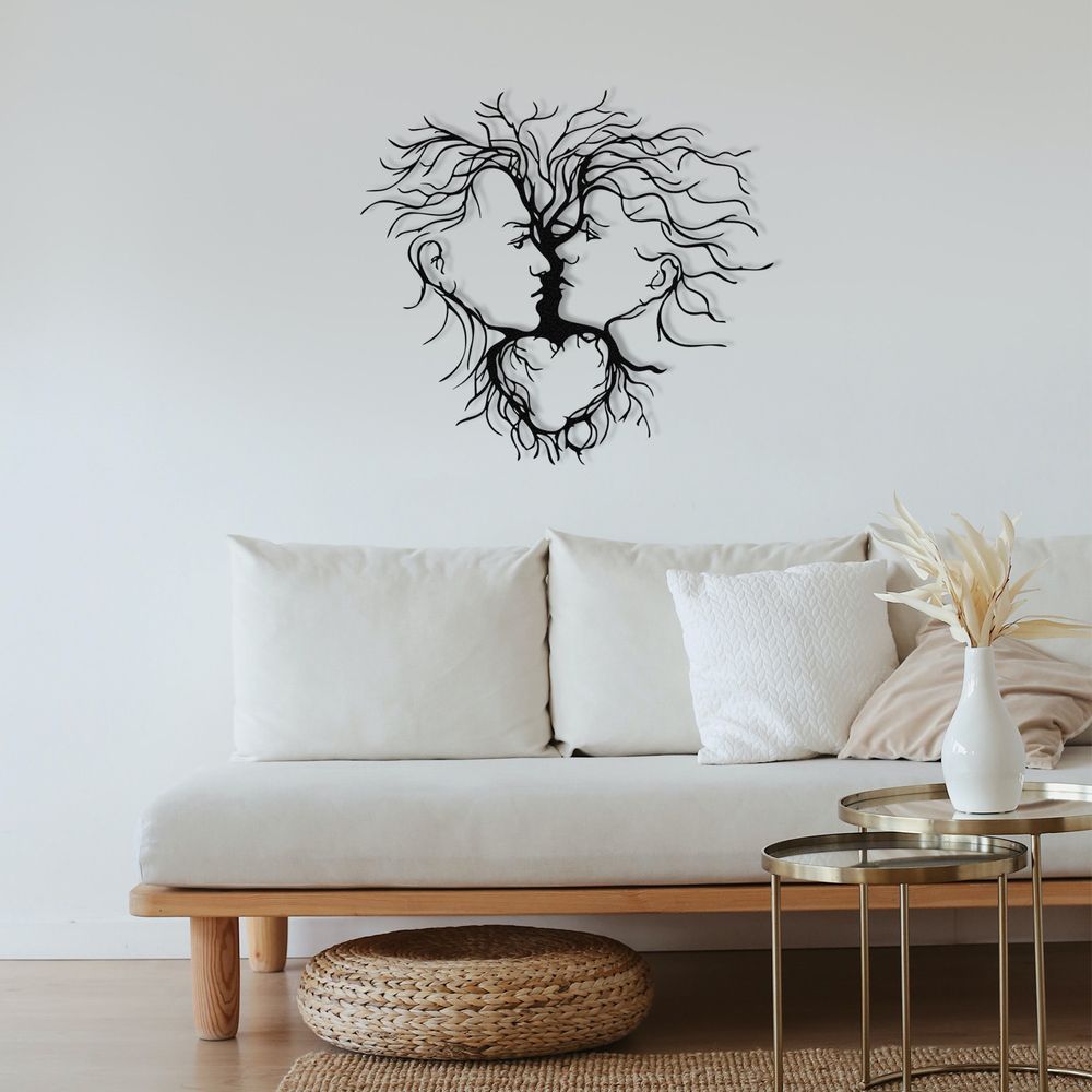 Decorative metal wall accessory Entrika, colour: black slika 4
