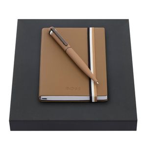 Hugo Boss set hemijska olovka + notes A6 HPBM421X, camel