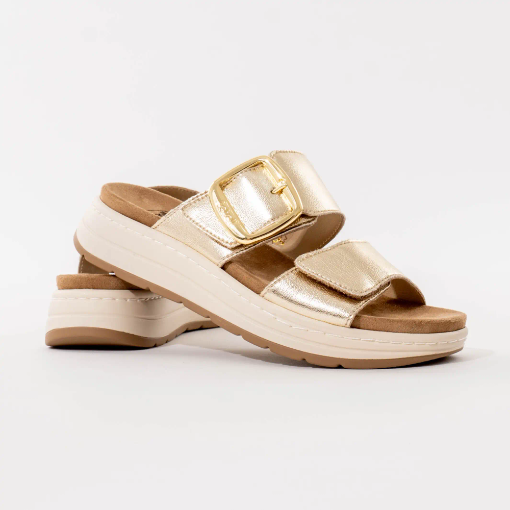 Scholl Ženske papuče Scilla 2 Straps, Zlatne slika 5