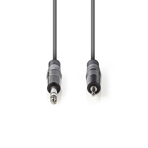 Kabel NEDIS audio stereo, 6.5mm (M) na 3.5mm (M), sivi, 3m slika 1