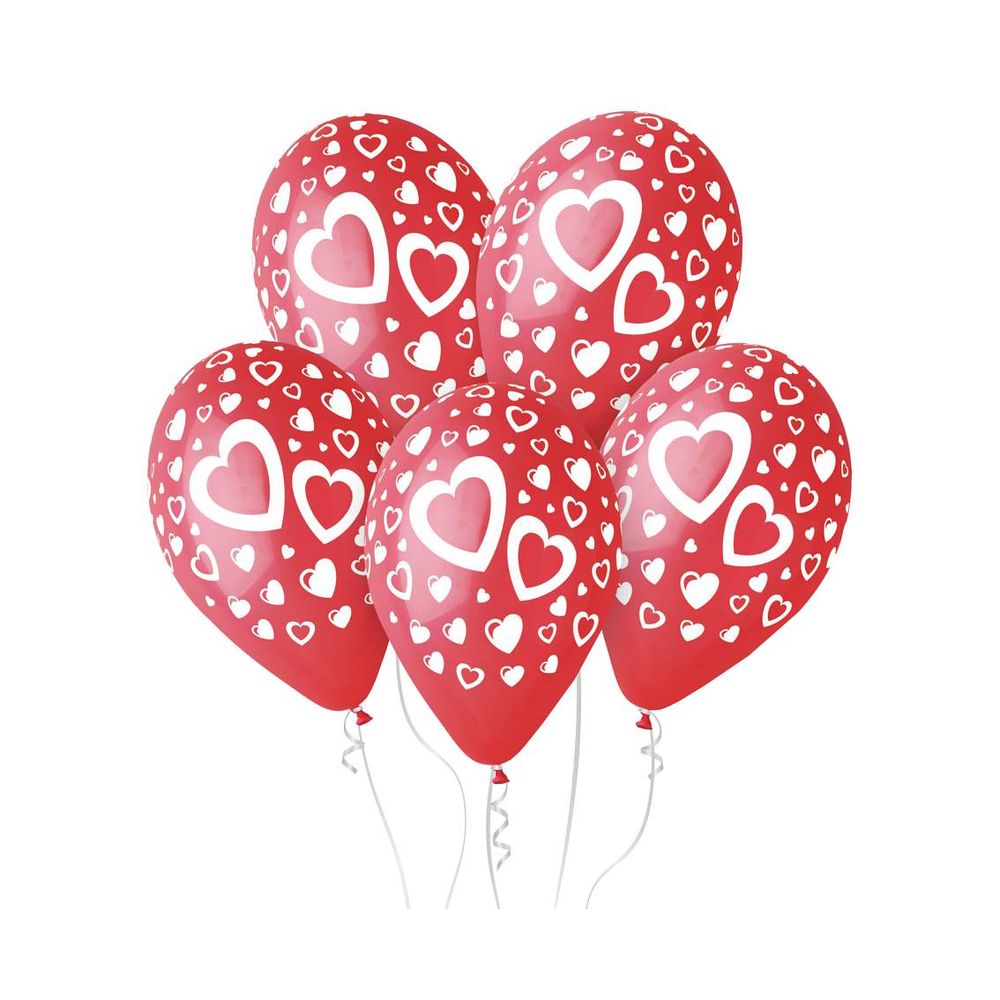 GS110-P086 Balon sa srcima 30cm, 5kom slika 1