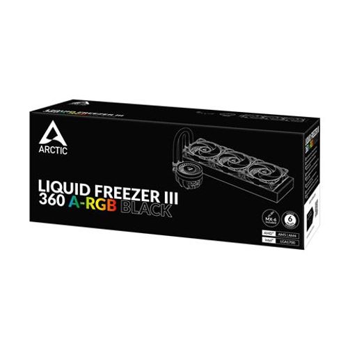 Vodeno hlađenje za procesor Arctic Liquid Freezer III 360 A-RGB (crno) slika 1