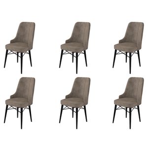 Pare - Cappuccino Crni Set Stolica (6 Komada)