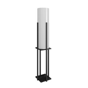 Opviq Podna lampa polica DOR crna , ivreica, MDF, platno, visina 160 cm, promjer sjenila 21 cm, visina 84 cm, E27 45-60 W, Dor - Black