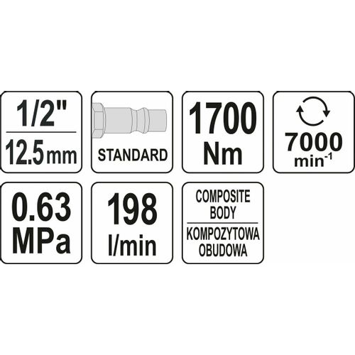 Yato pneumatski udarni ključ 1700Nm 1/2" 09544 slika 3