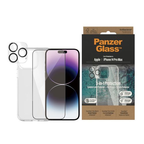 PanzerGlass iPhone 14 Pro Max Bundle (UWF zaštitno staklo, futrola, zaštita za kameru) slika 2