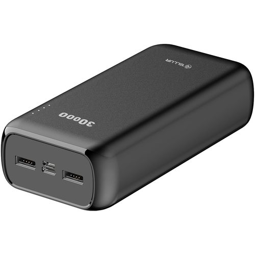 Tellur PBC303 30000mAh POWER BANK. 2XUSB+TYPE-C+MicroUSB - BLACK slika 2