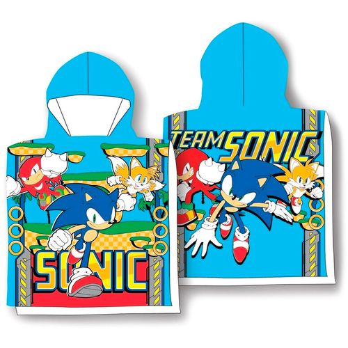 Sonic The Hedgehog microfibre poncho towel slika 1