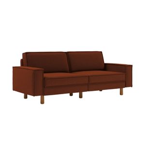 Sofa za 3 Osobe Sparrow 3 - Boje: Crvena Cigla i Orah