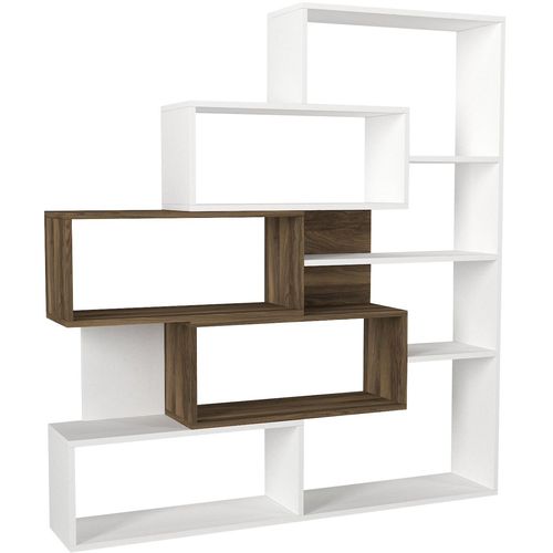 Woody Fashion Polica MARLA, Marla - White, Walnut slika 5