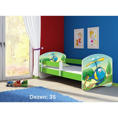 Deciji krevet ACMA II 160x80 + dusek 6 cm GREEN35 slika 1