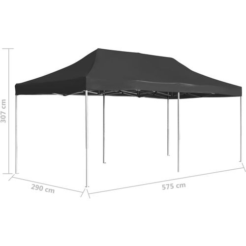 Profesionalni sklopivi šator za zabave 6 x 3 m antracit slika 38