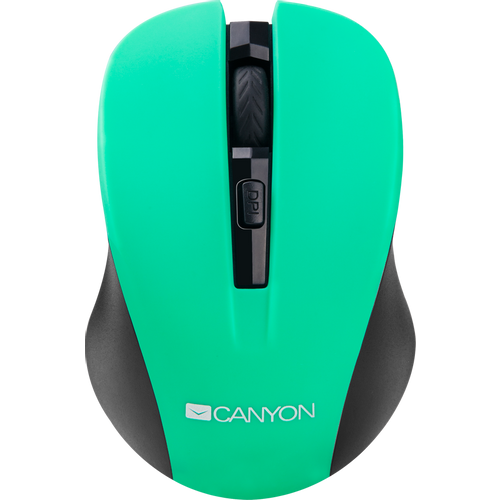 CANYON MW-1 2.4GHz wireless optical mouse with 4 buttons, DPI 800/1200/1600, Green, 103.5*69.5*35mm, 0.06kg slika 1