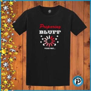 Poker majica "preparing bluff", crna