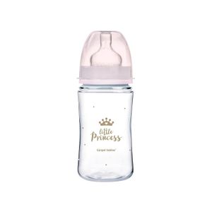 Canpol baby flašica 240ml široki vrat, pp - royal baby - pink