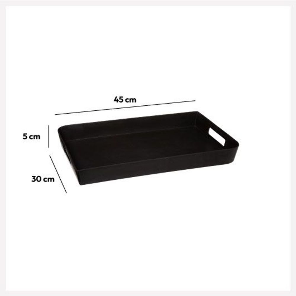 FIVE tacna MODERN - 45x30x5 cm - melamin - crna slika 2